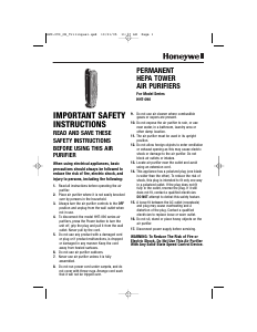 Handleiding Honeywell HHT-090 Luchtreiniger