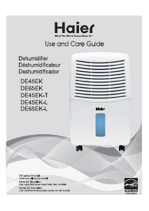 Manual Haier DE45EK-L Dehumidifier