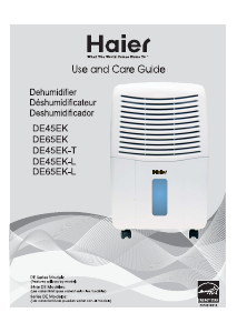 Manual Haier DE65EK-L Dehumidifier