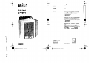 Manual Braun BP1000 Blood Pressure Monitor