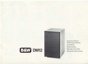 Manual de uso Bowers and Wilkins DM12 Altavoz