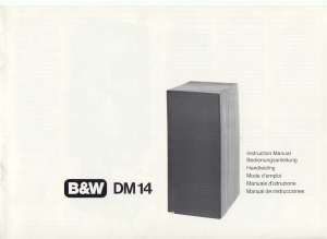 Manuale Bowers and Wilkins DM14 Altoparlante