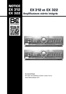 Mode d’emploi BC Acoustique EX 312 Amplificateur