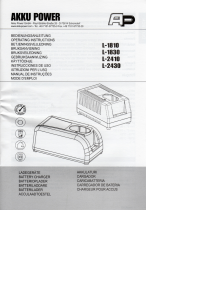 Mode d’emploi Akku Power L-2430 Chargeur de batterie