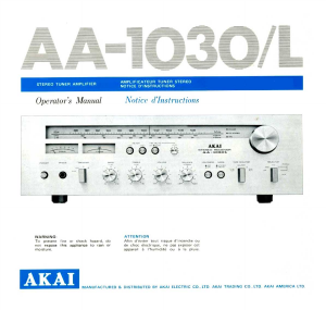 Mode d’emploi Akai AA-1030/L Amplificateur