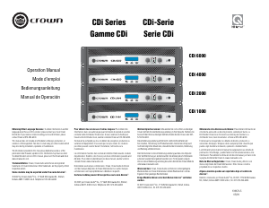 Mode d’emploi Crown CDi 4000 Amplificateur