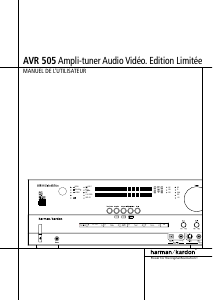 Mode d’emploi Harman Kardon AVR 505 Amplificateur