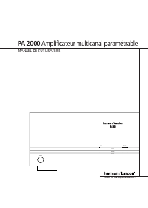 Mode d’emploi Harman Kardon PA 2000 Amplificateur