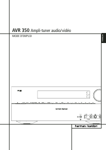 Mode d’emploi Harman Kardon AVR 350 Amplificateur