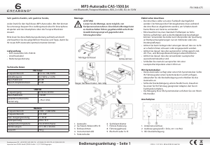 Bedienungsanleitung Creasono CAS-1500BT Autoradio