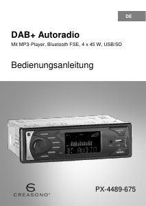 Bedienungsanleitung Creasono PX-4489-675 Autoradio