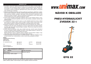 Manuál Uni-Max QYQ22 Zvedák