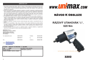 Manuál Uni-Max 3202 Akušroubovák