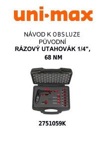 Manuál Uni-Max 2751059K Akušroubovák