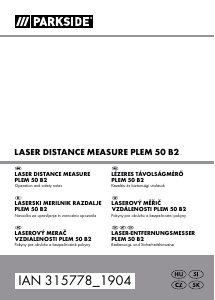 Manuál Parkside PLEM 50 B2 Laserový dálkoměr