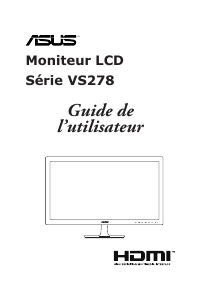 Mode d’emploi Asus VS278N Moniteur LCD