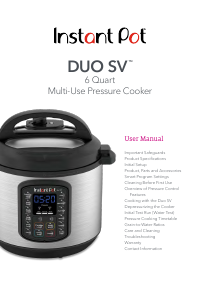 Manual Instant Pot Duo SV Multi Cooker