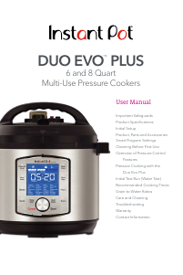 Manual Instant Pot Duo Evo Plus Multi Cooker