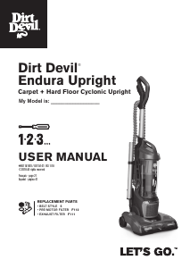 Manual de uso Dirt Devil UD70187 Endura Aspirador