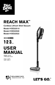 Manual Dirt Devil BD22510 Reach Max Vacuum Cleaner