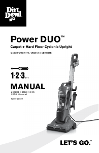 Manual de uso Dirt Devil UD70171 Power Duo Aspirador