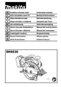 Manuale Makita DHS630ZJ Sega circolare