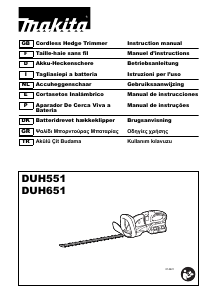 Manual Makita DUH551Z Hedgecutter