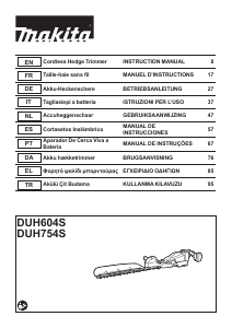 Manual Makita DUH754SZ Hedgecutter