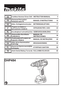 Manual de uso Makita DHP484ZJ Atornillador taladrador