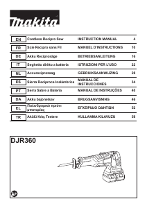 Brugsanvisning Makita DJR360ZK Bajonetsav