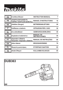 Kullanım kılavuzu Makita DUB363ZV Yaprak temizleyici