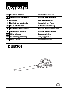 Manual de uso Makita DUB361Z Soplador de hojas
