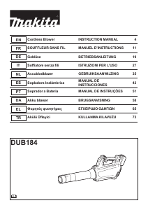 Manual Makita DUB184Z Soprador de folhas