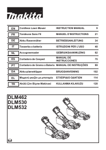 Kullanım kılavuzu Makita DLM462Z Çim biçme makinesi