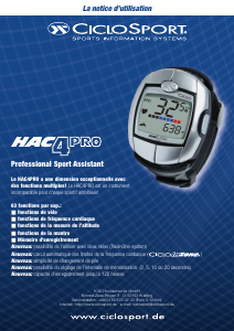 Mode d’emploi CicloSport HAC4PRO Compteur vélo