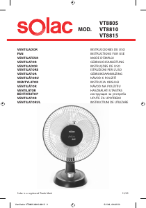 Manual de uso Solac VT8810 Ventilador