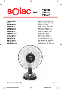 Priručnik Solac VT8815 Ventilator