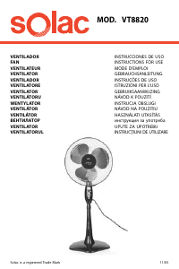 Priručnik Solac VT8820 Ventilator