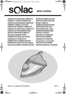 Manual Solac CVG9900 Fier de călcat