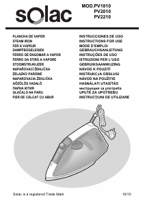 Manual Solac PV1810 Fier de călcat