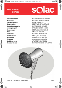 Manual Solac SH7095 Uscător de păr