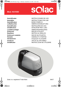 Instrukcja Solac HU1050 Nawilżacz