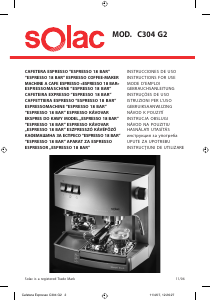 Manuale Solac C304 G2 Macchina per espresso