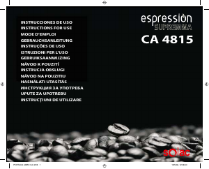 Manual de uso Solac CA4815 Máquina de café espresso