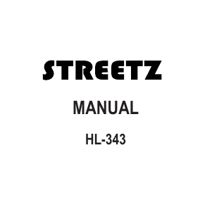 Bedienungsanleitung Streetz HL-343 Headset