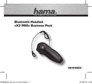 Manual Hama 00104803 X3 PRO Auscultador com microfone