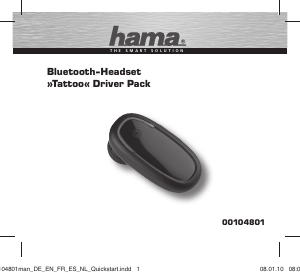Manual de uso Hama 00104801 Tattoo Headset
