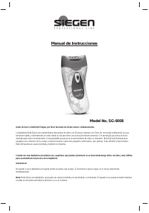 Manual de uso Siegen SG-9008 Depiladora