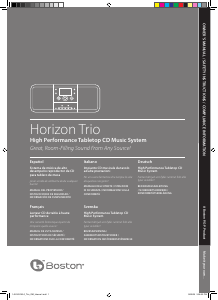 Handleiding Boston Acoustics Horizon Trio Stereoset