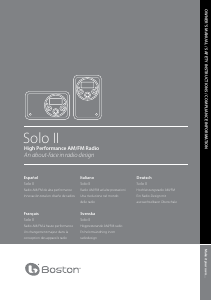 Manual de uso Boston Acoustics Solo II Radio